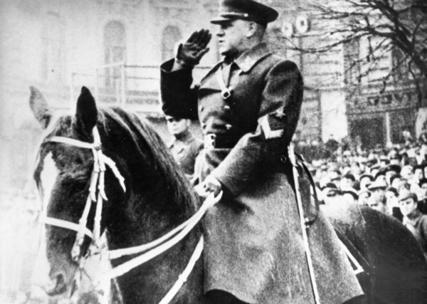 Commander georgy zhukov on horseback, 1936.