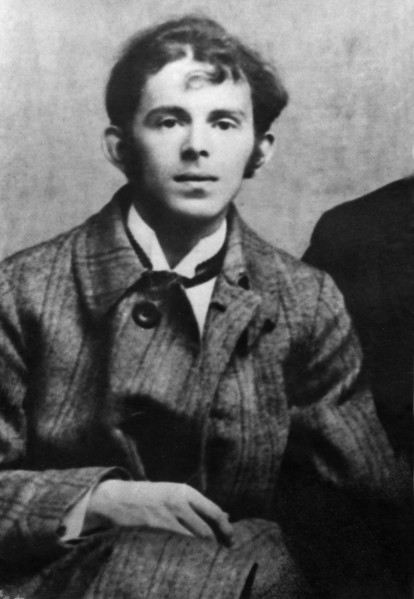 Osip mandelshtam (mandelstam), russian poet, died in a corrective labor camp in the late 1930s, photo taken in 1914 in st, petersburg.