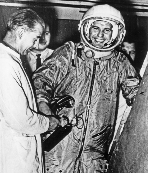 Soviet cosmonaut pavel popovich during tests and training prior to his space flight aboard vostok 4.