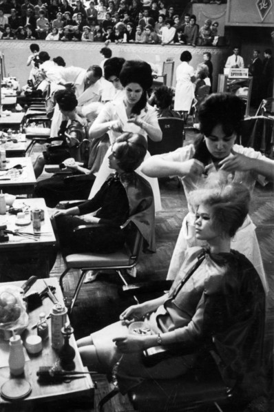 Master hairdressing competition, moscow, ussr, 1964.