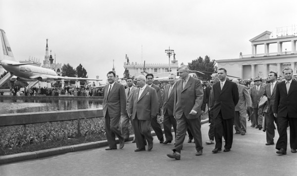 Moscow, ussr, cpsu first secretary nikita khrushchev at vdnkh (exhibition of achievements of the national economy) opening, june 16, 1959.