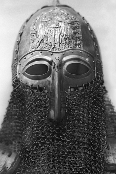 Slav armor, the war helmet of russian noble of the 12th century.