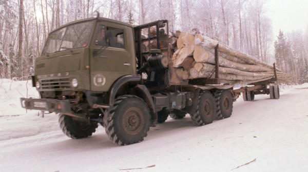 Russian timber transported from eastern siberia, 02/00 .