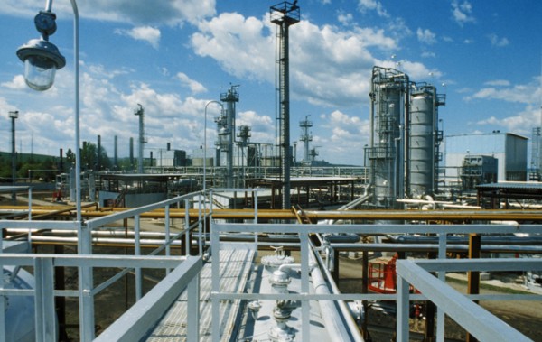 A new oil refiney in tatarstan, russia, 1995.