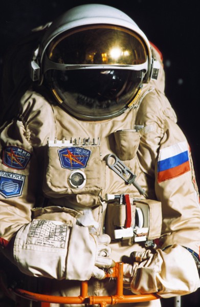 The orlan-dma spacesuit, 1997.