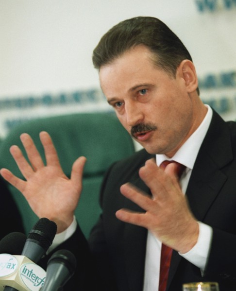 Moscow, russia, september 25, businessman and public figure sergei veremeyenko gestures a a press conference today, thursday, were he announced the intention to put himself in nomination for president...