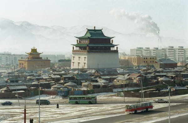 Buddhist monastery in ulaanbaatar, mongolia, november 1, 1996.