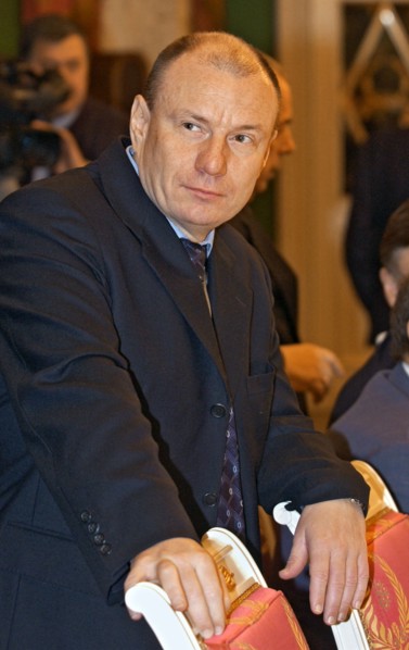 Moscow, russia, march 24, 2005, president of the 'interross' holding company vladimir potanin attends the russian president's meeting with representatives of the russian union of industrialists and en...
