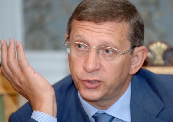 Moscow, russia,  june 8, 2006, chairman of the 'sistema' joint-stock financial corporation (jsfc) board of directors vladimir yevtushenkov seen at a press conference, where the operation of the compan...