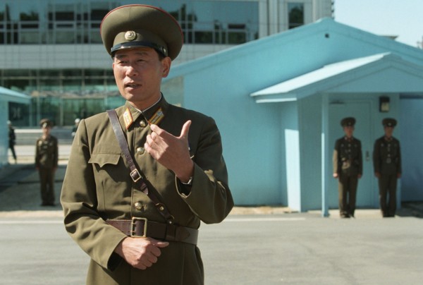 North korea's pyangmunjom frontier post, 168 km off pyongyang, on the military line of demarcation between the two korean states, that is the sole place where the hostile sides can come into contact.