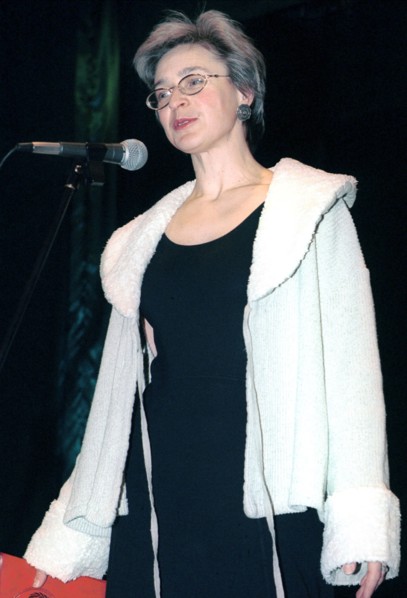 Pictured here is novaya gazeta journalist anna politkovskaya, winner of russia's journalists against corruption prize awarded by the russian union of journalists (ruj), glasnost defense foundation, co...
