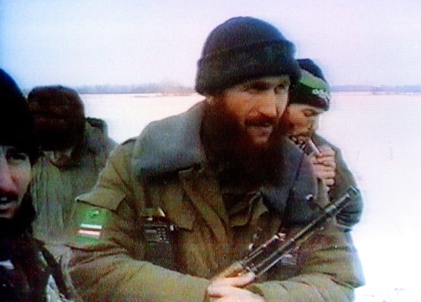 Grozny, the picture shows a chechen separatist field commander salman radyev, 28, in the village of pervomaiskoye in january 1996