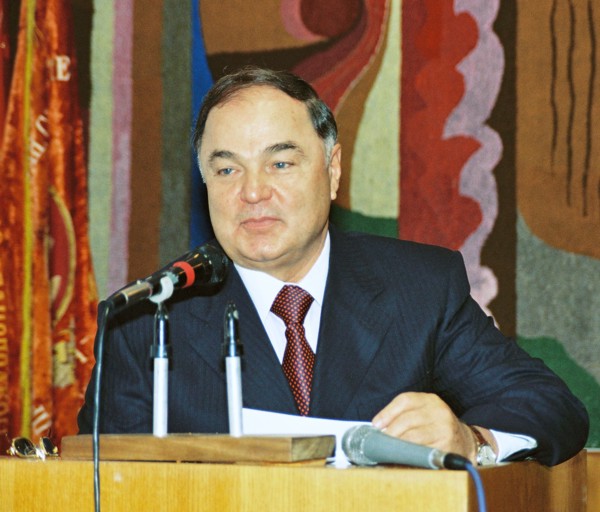Khazret sovmen, a prominent russian gold-mining manager and chief of the 'polyus gold-digging team' joint-stock company, 07,2005.
