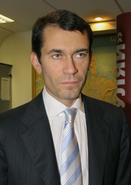 Moscow, russia, october 19, 2006, president of the russia's largest agricultural holding 'razgulyai' group igor potapenko attends a briefing held in the company's head office.