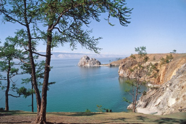 Ussr, irkutsk region, a view of olkhon island in lake baikal, august 1979.