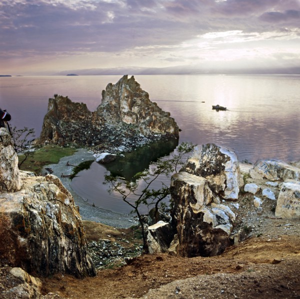 Ussr, irkutsk region, a view of olkhon island in lake baikal, july 1979.