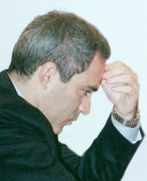 Moscow, russia, january 16, 2002, an outstanding russian chess grandmaster garry kasparov is going to take part in the fide world cup quick-chess tournament to be held in cannes (france) on march 20-2...