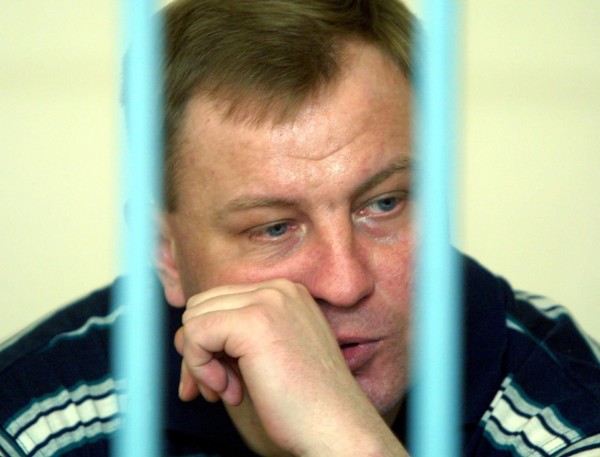 Rostov-on-don, russia, 7/2/02: a recess till july 3 was announced in the trial of colonel yuri budanov (in pic) at the north caucasian district military court in rostov-on-don, budanov is standing tri...