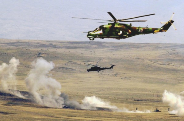 Joint command and staff exercises of russian and armenian troops, armenia, august 9, an episode of the joint command and staff exercises of russian and armenian troops (in pic), the marshal bagramyan ...