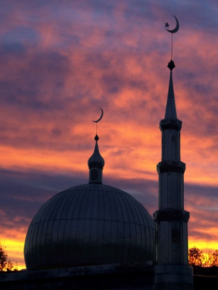 Tajikistan, december 6 2002: a festive service to celebrate the end of the sacred month of ramadan was administered in khodji mashrab mosque of dushanbe (in pic) on friday morning, (photo sergei zhuko...
