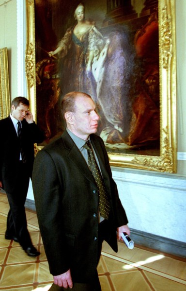 President of the interros company vladimir potanin (front) was elected as the chairman of board of trustees of state hermitage, the first meeting of the newly established council was held on saturday,...