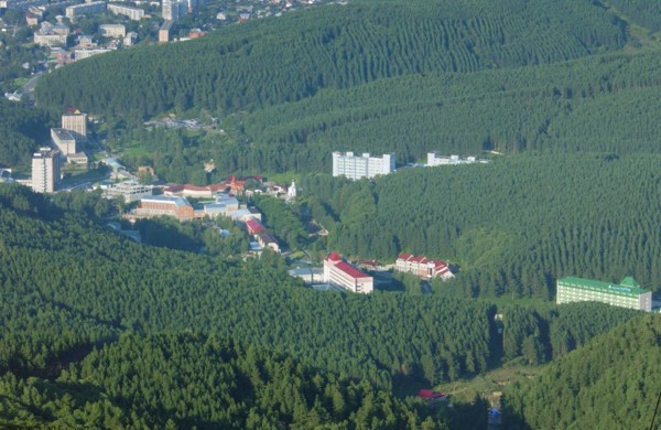 The health resort belokurikha is situated beyond the urals, the altai territory, russia, 8/03.