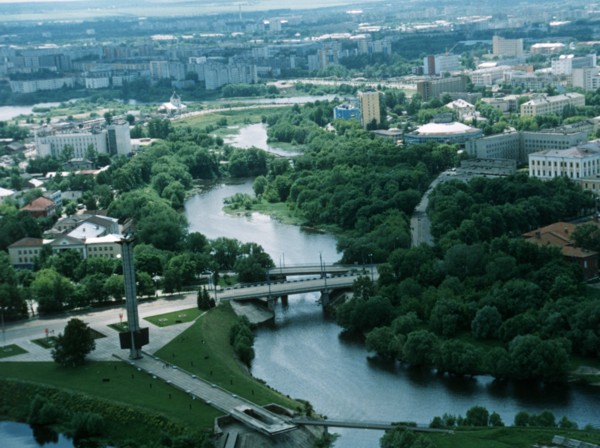 Tmaka river in tver, russia, june 1996.