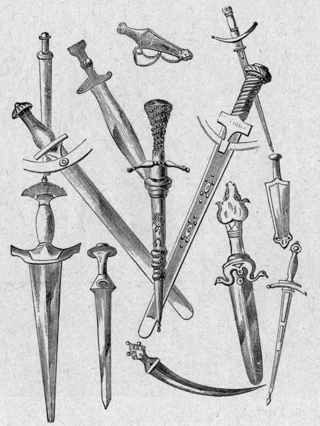 Religion The Holy Bible. Ancient swords and knifes