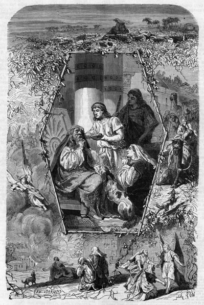 Religion The Holy Bible. Tobias gain back his sight