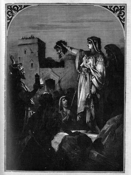 Religion The Holy Bible. Judith shows Holofernes head