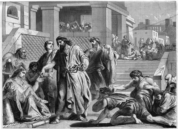Religion The Holy Bible. The evil bowe before the good: and the wicked at the gates of the righteous. ( XIV, 19)
