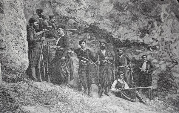 Insurgents In Crete In The 19Th Century Against Ottoman Suzerainty
