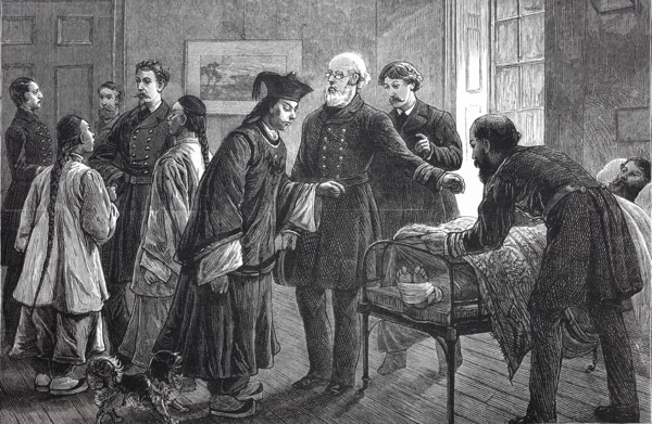 The Chinese Admiral Ting Joo-Chang Visiting Haslar Hospital. Founded In The Reign Of King George I