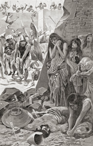 The city of Tyre  besieged by Nebuchadnezzar II of Babylon from 586-573 BC