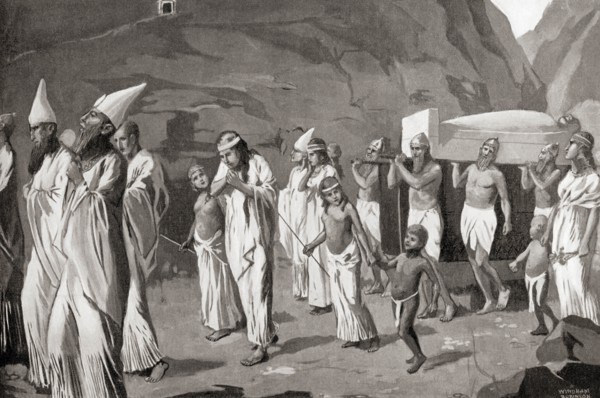 A Phoenician funeral procession