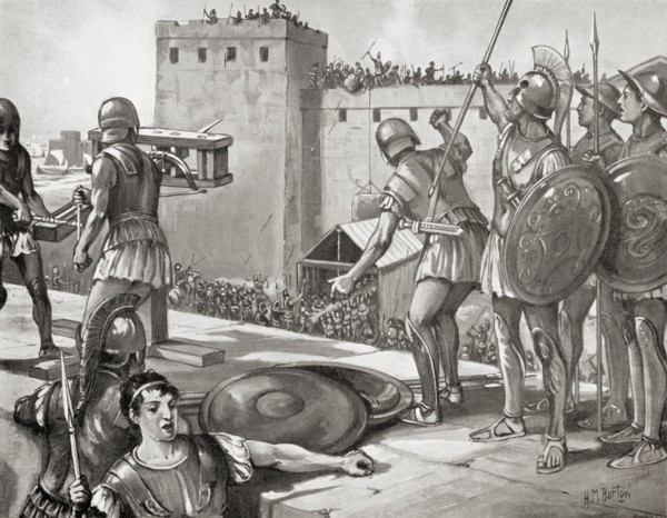 The siege of Potidaea by the Athenians