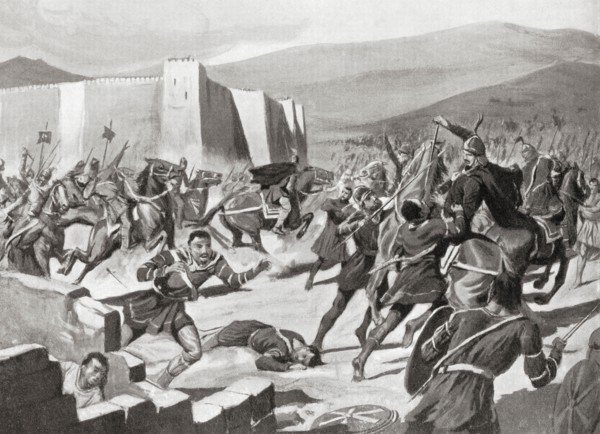 The defeat of the  Kutrigurs  by Belisarius at the battle of Melantias
