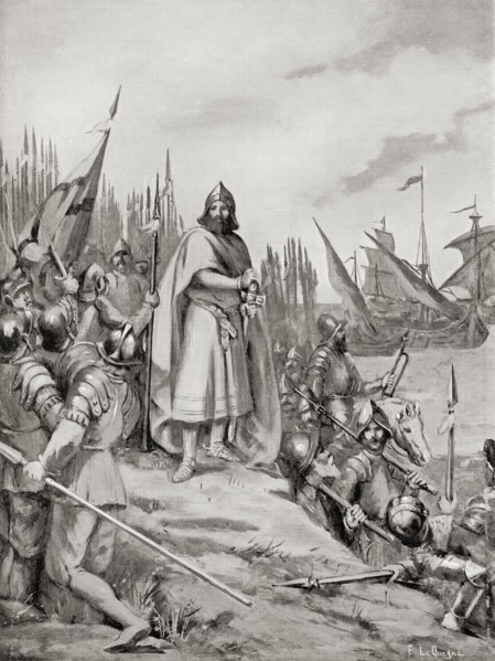 King Erik IX of Sweden lands on the coast of Finland