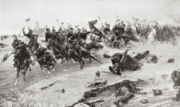 Cavalry charge at The Battle of Novara aka Battle of Bicocca