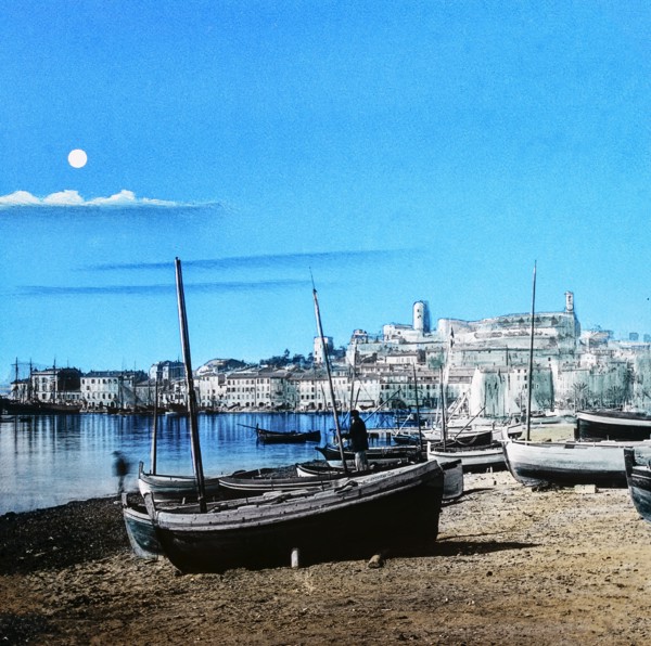 Magic Lantern slide circa 1900 hand coloured