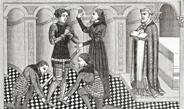 The solemn consecration of a knight