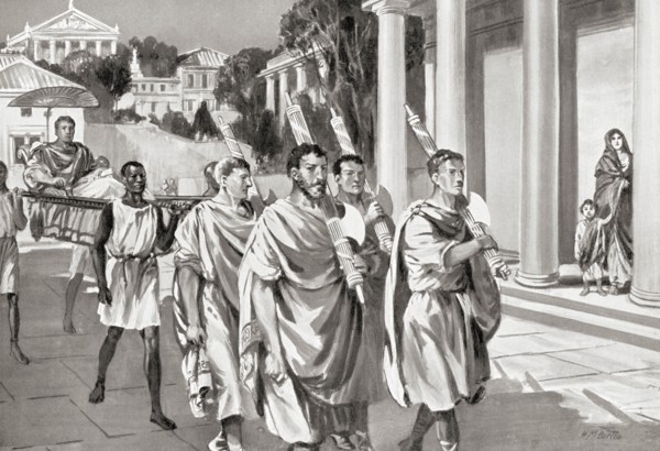 Lictors carrying fasces