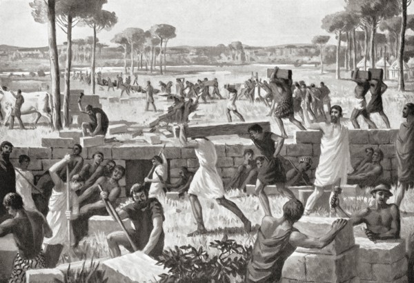 Draining the site of ancient Rome