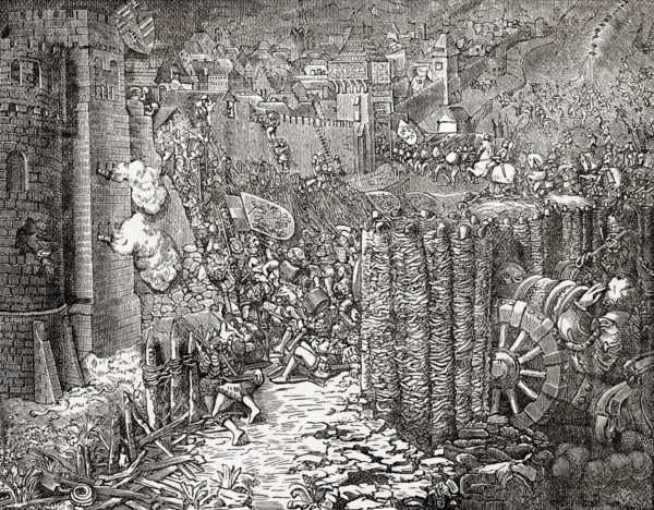 Siege of a town in the 15th century