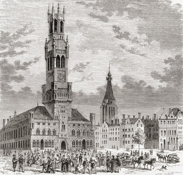 The market place at Bruges
