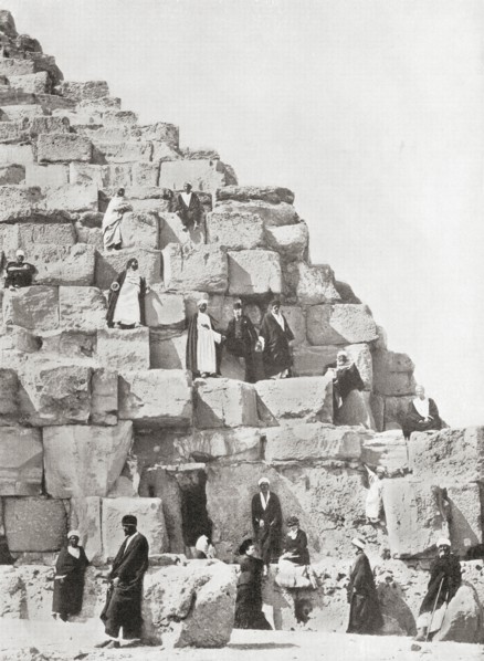 One corner of the Great Pyramid of Giza aka the Pyramid of Cheops or Khufu