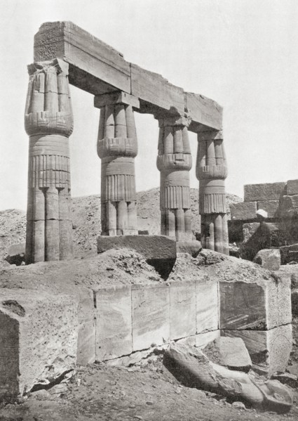 Columns in the Temple of Thutmose III aka Thutmosis