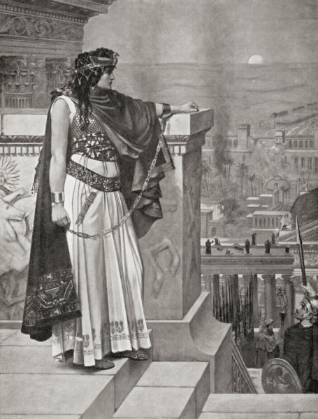 Zenobia's last look upon Palmyra after being defeated by Aurelian in 272 AD