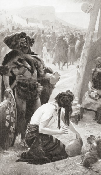 Celtic pottery workers during the Bronze Age