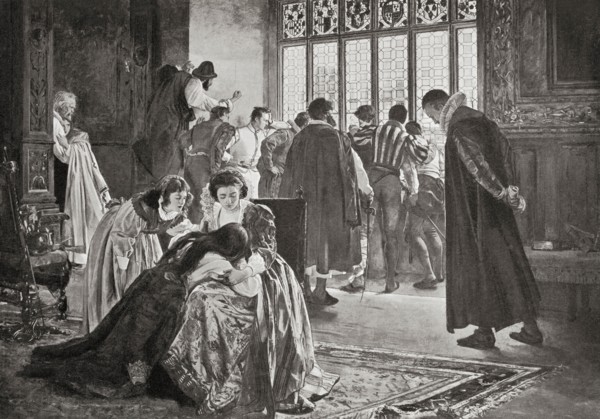 Huguenots taking refuge in the English embassy during The St